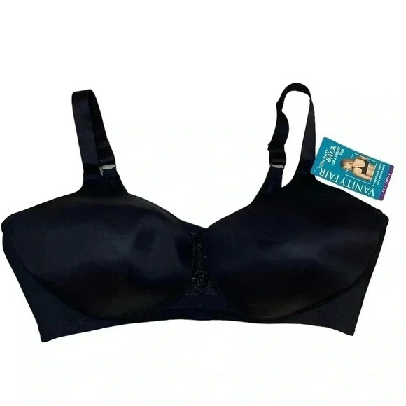 Vanity Fair full figure black bra sz  44 DDD - Picture 1 of 10